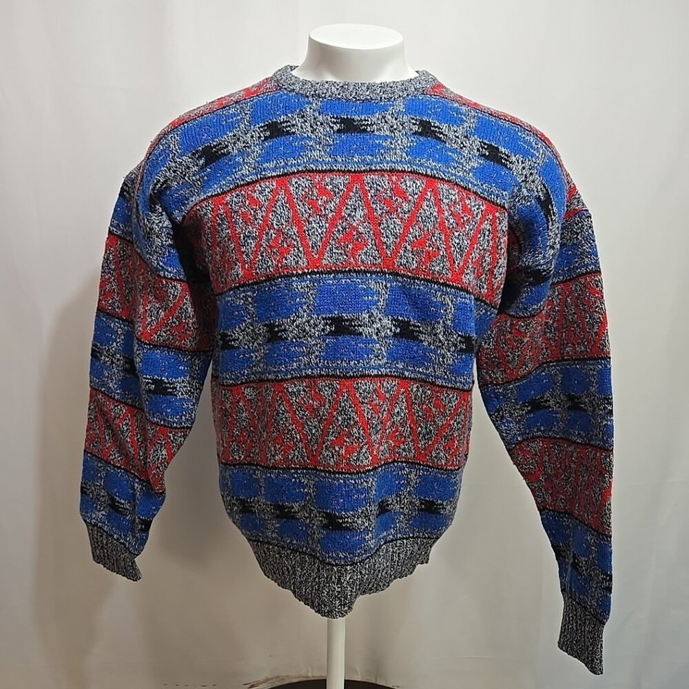 Vintage McGregor Sweater Mens Size XL Wool Blend Knit Crewneck Coogi Style 80s